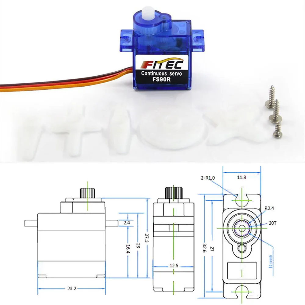 Feetech Mini FS90R Micro Servo – Rc Helicopter Motor recenzja i cena