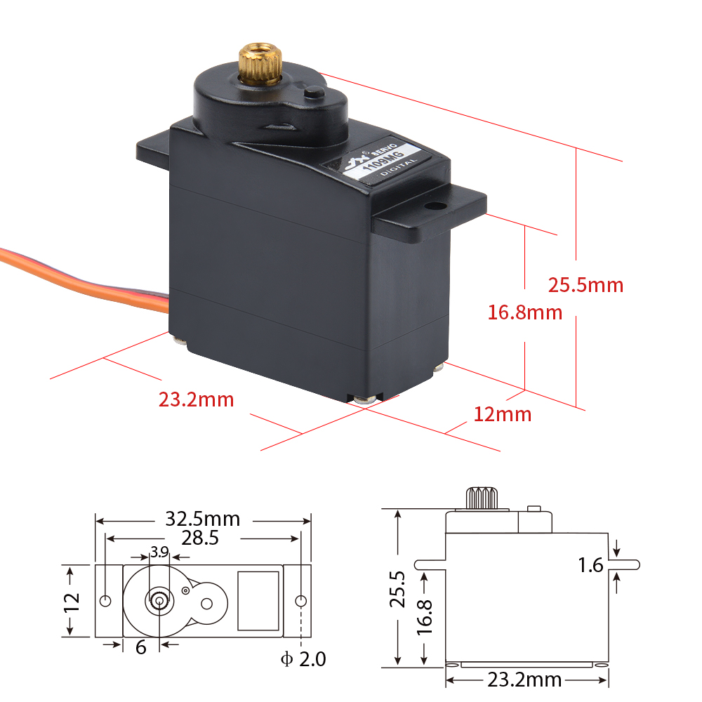 1/2/4 SZT. JX Servo PDI-1109MG – Rc Helicopter Motor recenzja i cena